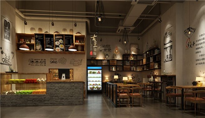 奶茶店裝修效果圖