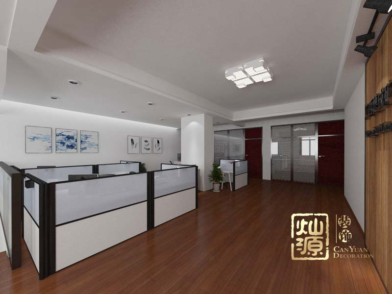 貿易公司公區裝修俯視圖 貿易公司公區裝修俯視圖