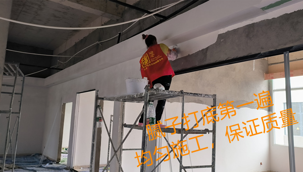 南寧辦公室裝修現場實況—燦源裝飾